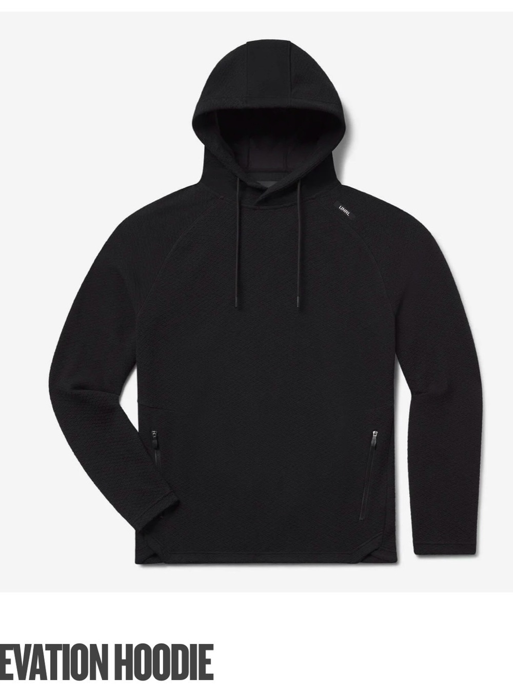 UNRL Black Men’s Hoodie - Elevation Hoodie